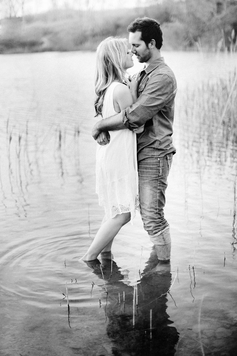 picture of couple walking in water