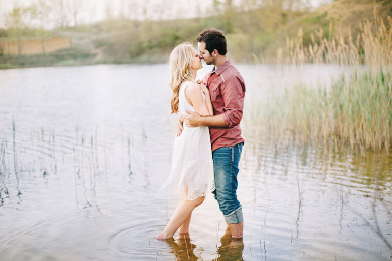 picture of couple standing in water