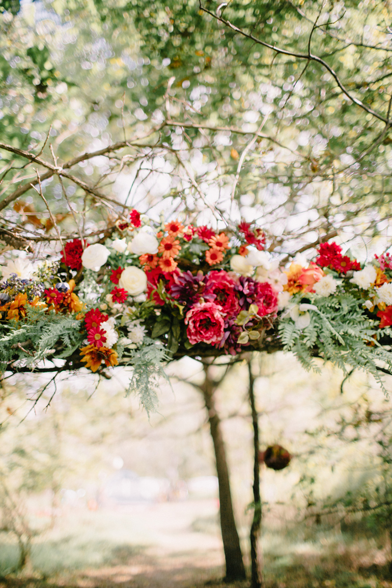 floral stick arch for wedding
