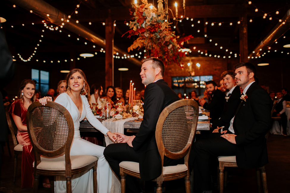 wedding reception at the Eureka Cannery