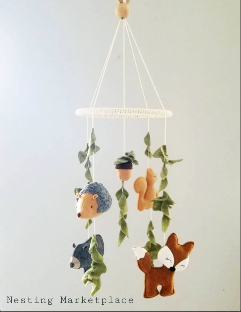 woodland forest mobile for nusery