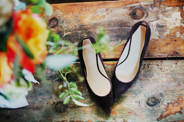 Elmore Stock Barn wedding - brown wedding shoes