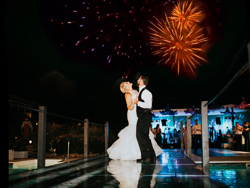 first dance with fireworks